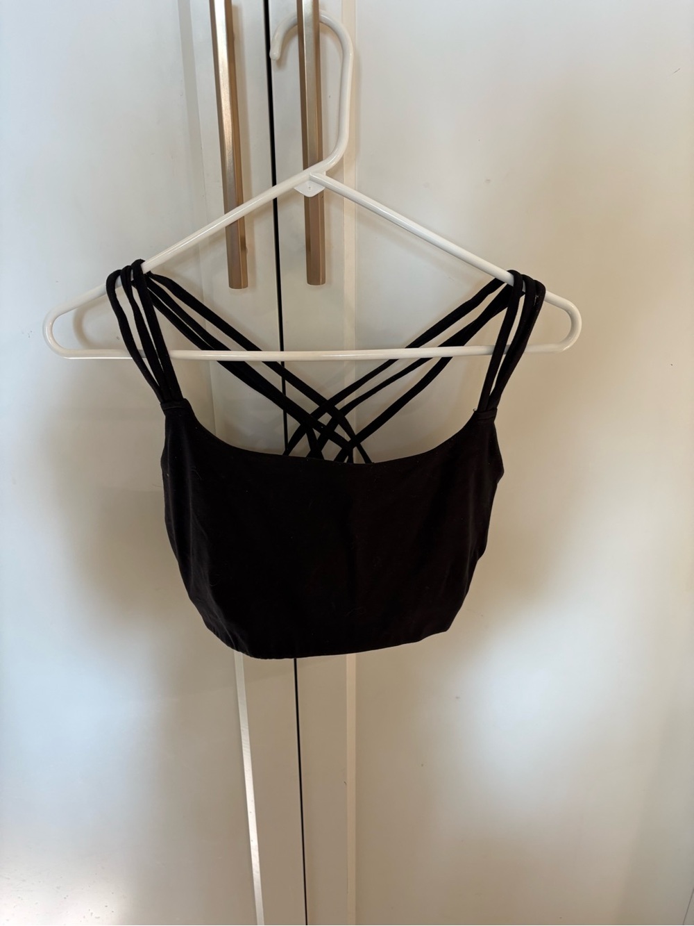 Athleta Black Strappy Sports Bralette
